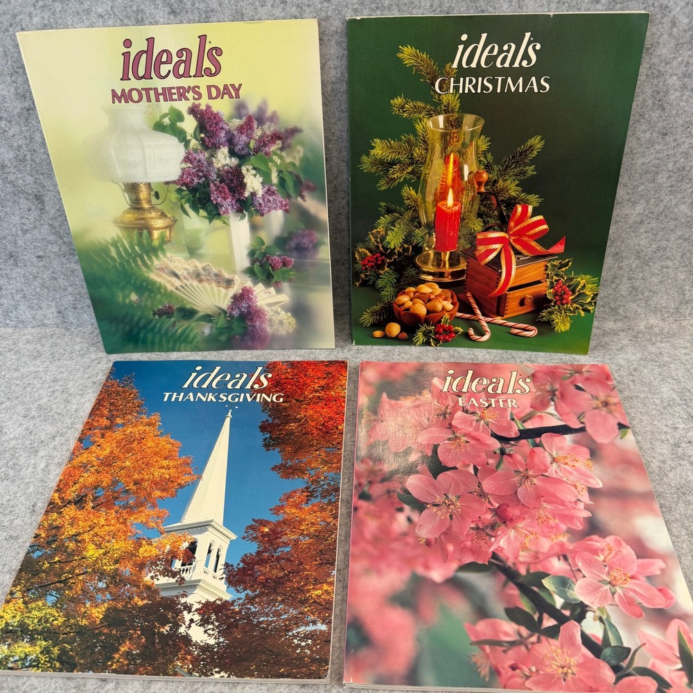Set of 4 Vintage Ideals Magazine - Holiday Editions 1983, 1984, 1986